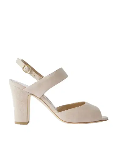 Manolo Blahnik Khiko 90 Suede Slingback Sandals | Thumbnail 1 Manolo Blahnik Khiko 90 Suede Slingback Sandals | Thumbnail 1