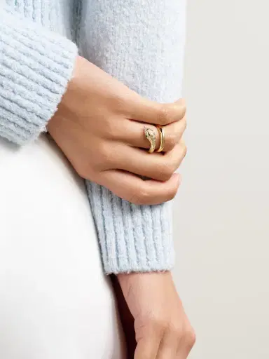 Yvonne Léon Python 9-karat Gold Multi-stone Ring | Thumbnail 2