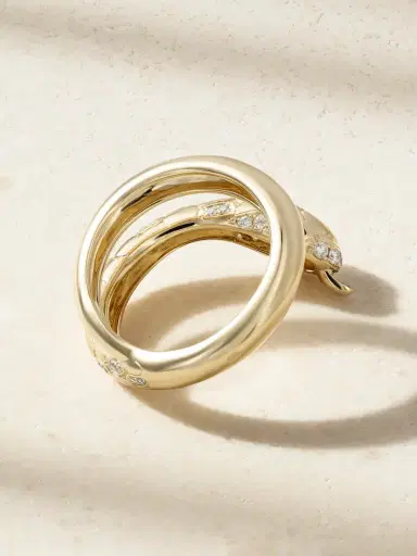 Yvonne Léon Python 9-karat Gold Multi-stone Ring | Thumbnail 3