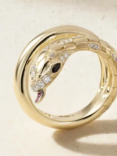 Yvonne Léon Python 9-karat Gold Multi-stone Ring | Thumbnail 4