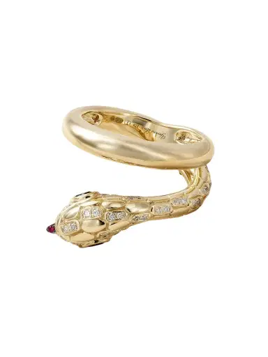 Yvonne Léon Python 9-karat Gold Multi-stone Ring | Thumbnail 1