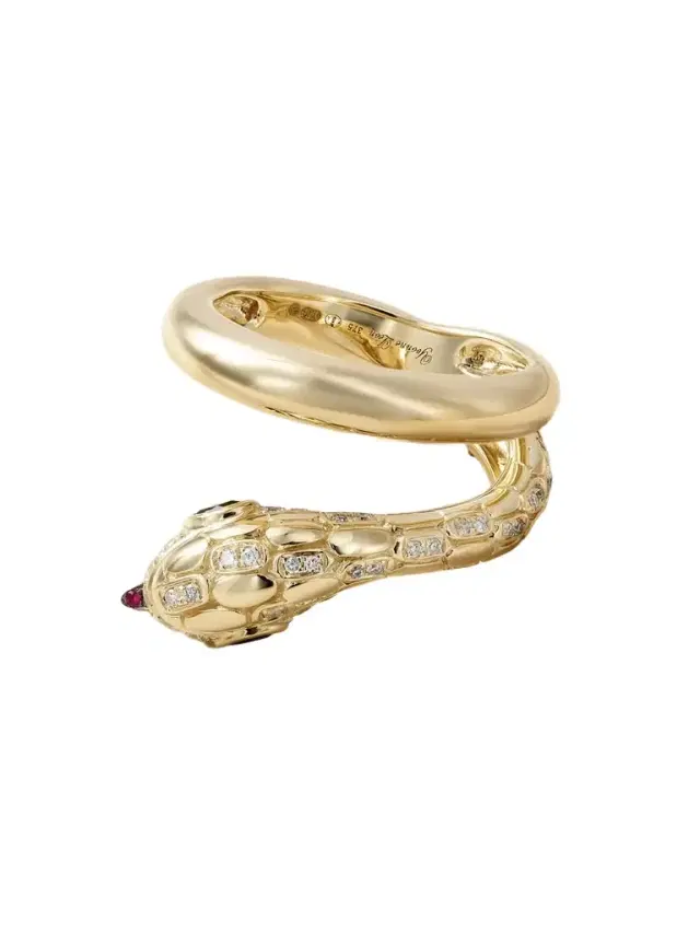 Python 9-karat Gold Multi-stone Ring