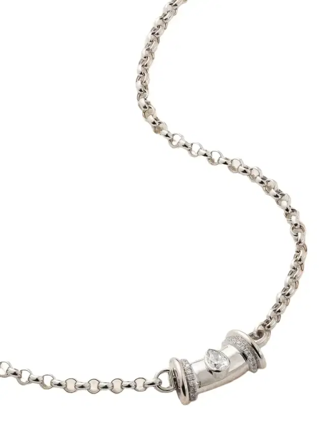 Warrior Princess 18-karat White Gold Diamond Necklace