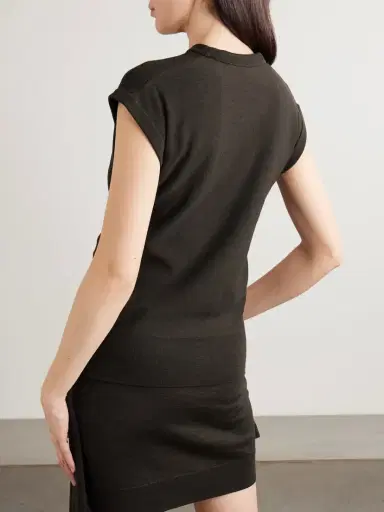 Lemaire Asymmetric Draped Wool-blend Top | Thumbnail 3 Lemaire Asymmetric Draped Wool-blend Top | Thumbnail 3