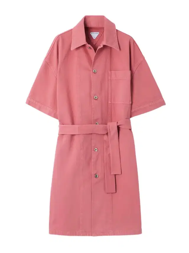 Oversized Belted Denim Shirt Dress