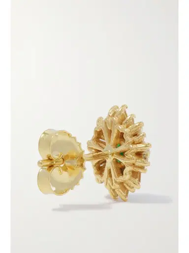 Suzanne Kalan 18-karat Gold, Emerald And Diamond Earrings | Thumbnail 3