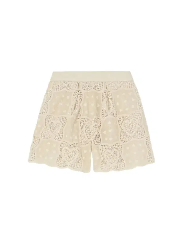 Wanderlust Crocheted Embroidered Cotton-blend Shorts