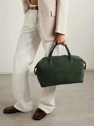 Métier Vérité City Medium Braided Leather-trimmed Suede Tote | Thumbnail 2