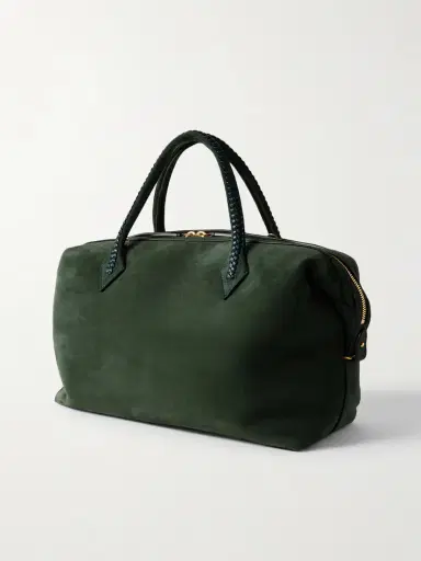 Métier Vérité City Medium Braided Leather-trimmed Suede Tote | Thumbnail 3