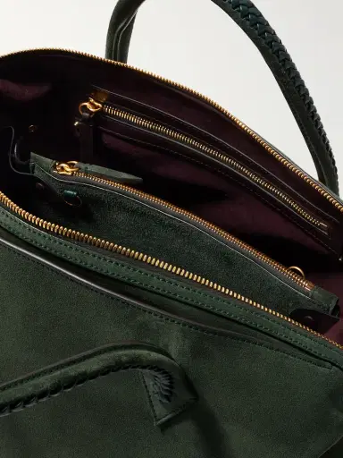 Métier Vérité City Medium Braided Leather-trimmed Suede Tote | Thumbnail 5