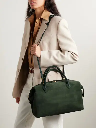 Métier Vérité City Medium Braided Leather-trimmed Suede Tote | Thumbnail 6