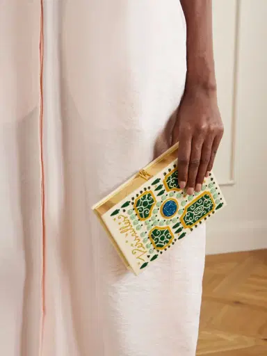 Olympia Le-Tan Versailles Appliquéd Embroidered Canvas Clutch | Thumbnail 2 Olympia Le-Tan Versailles Appliquéd Embroidered Canvas Clutch | Thumbnail 2