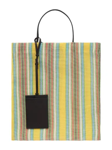 The Row Barn Mini Leather-trimmed Canvas Tote | Thumbnail 1 The Row Barn Mini Leather-trimmed Canvas Tote | Thumbnail 1