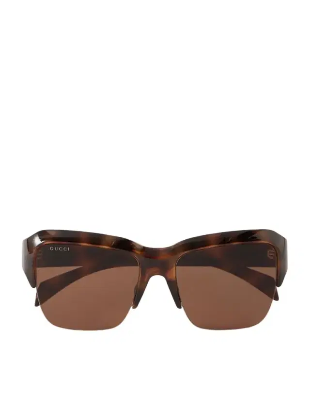 Aviator-style Tortoiseshell Acetate Sunglasses