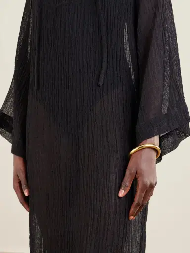 Lisa Marie Fernandez Crinkled Linen-blend Gauze Kaftan | Thumbnail 4 Lisa Marie Fernandez Crinkled Linen-blend Gauze Kaftan | Thumbnail 4