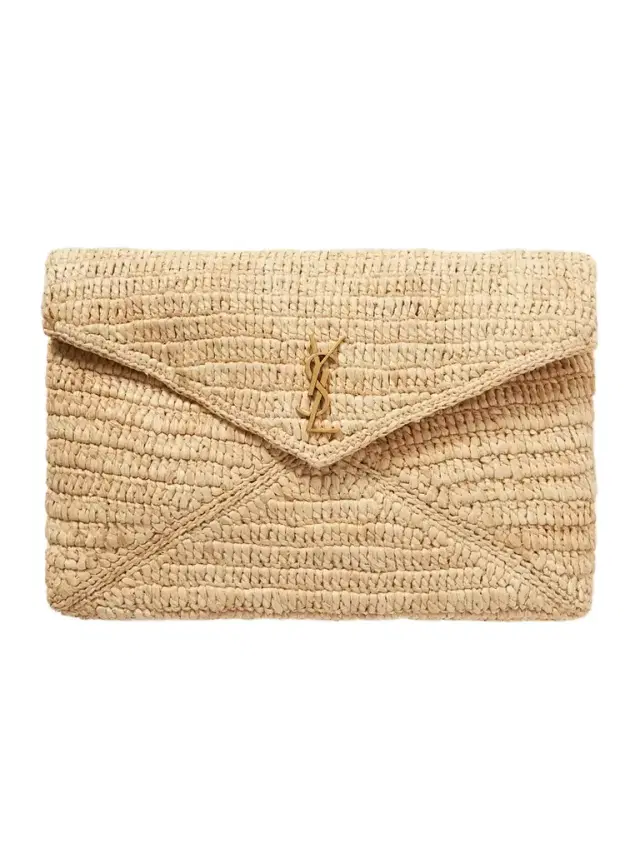 Cassandre Raffia Clutch