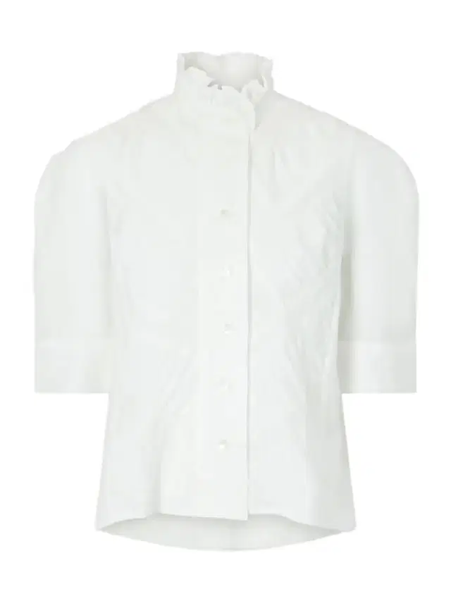 Thierry Colson Vita Ruffled Pleated Cotton-gauze Shirt