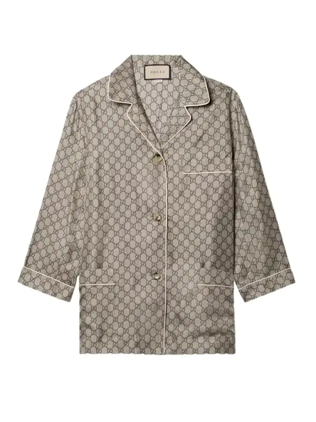 Silk-satin Jacquard Shirt