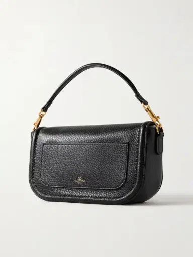 Valentino Garavani Vlogo Embellished Textured-leather Shoulder Bag | Thumbnail 3