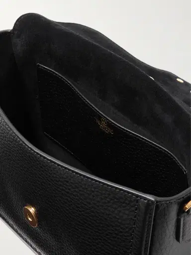 Valentino Garavani Vlogo Embellished Textured-leather Shoulder Bag | Thumbnail 5