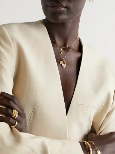 Foundrae Initial 18-karat Gold Diamond Necklace | Thumbnail 2