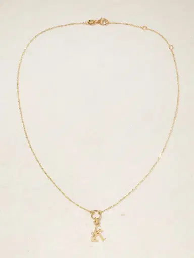 Foundrae Initial 18-karat Gold Diamond Necklace | Thumbnail 4