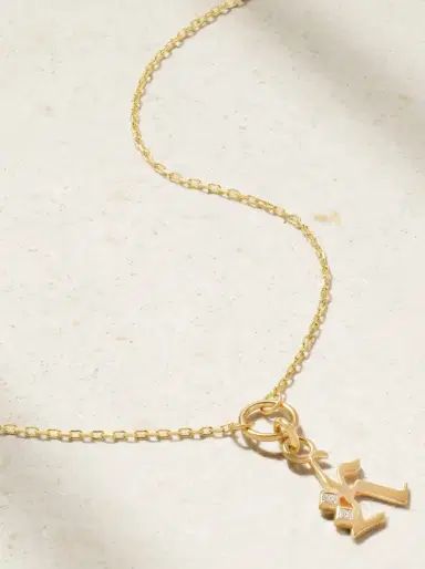 Foundrae Initial 18-karat Gold Diamond Necklace | Thumbnail 5
