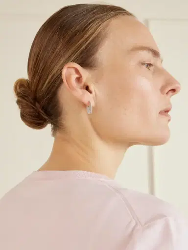 L’Atelier Nawbar Flat Ray Large 18-karat White Gold Diamond Hoop Earrings | Thumbnail 2 L’Atelier Nawbar Flat Ray Large 18-karat White Gold Diamond Hoop Earrings | Thumbnail 2