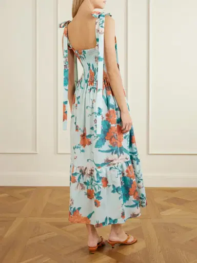 Erdem Shirred Floral-print Cotton Midi Dress | Thumbnail 3 Erdem Shirred Floral-print Cotton Midi Dress | Thumbnail 3