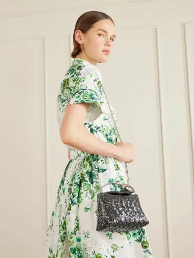 Erdem Sequined Satin Clutch | Thumbnail 2 Erdem Sequined Satin Clutch | Thumbnail 2