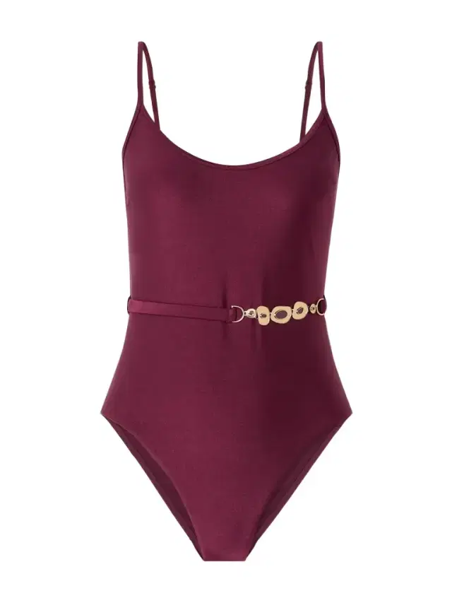 Zimmermann Awaken Embellished Belted Swimsuit