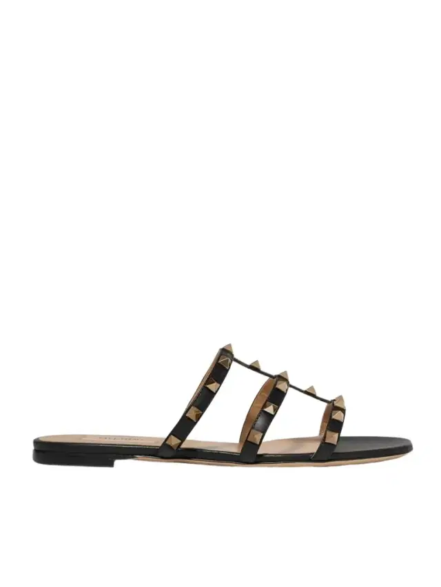 Rockstud Leather Sandals