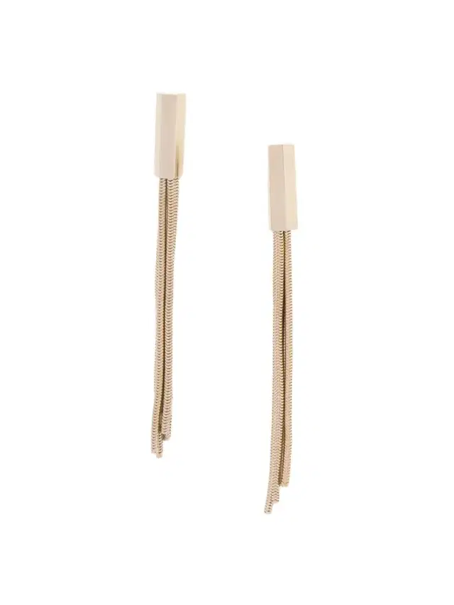 Fringed Gold-tone Earrings