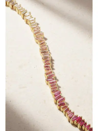 Suzanne Kalan 18-karat Gold, Sapphire And Diamond Tennis Bracelet | Thumbnail 4 Suzanne Kalan 18-karat Gold, Sapphire And Diamond Tennis Bracelet | Thumbnail 4