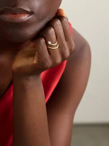 L’Atelier Nawbar Boa Small 18-karat Gold Diamond Ring | Thumbnail 2