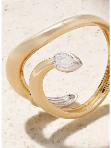 L’Atelier Nawbar Boa Small 18-karat Gold Diamond Ring | Thumbnail 4