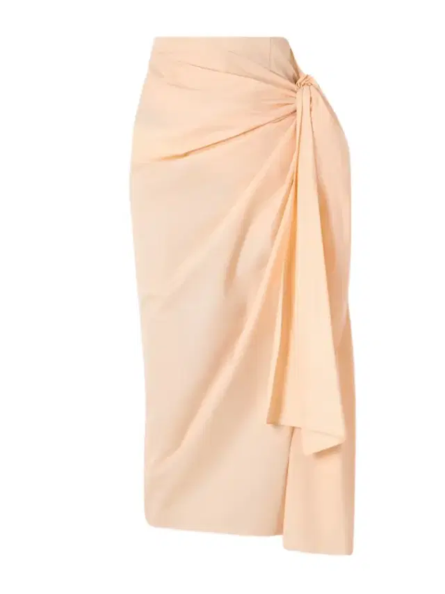 Shay Tie-detailed Draped Cotton-poplin Wrap Midi Skirt Shay Tie-detailed Draped Cotton-poplin Wrap Midi Skirt