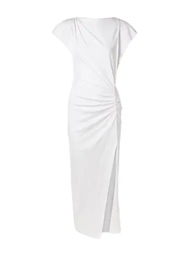 Isabel Marant Nadela Asymmetric Gathered Cotton-jersey Maxi Dress | Thumbnail 1 Isabel Marant Nadela Asymmetric Gathered Cotton-jersey Maxi Dress | Thumbnail 1