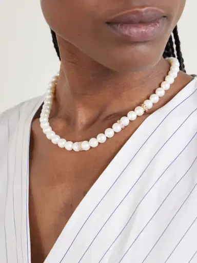 Sydney Evan 14-karat Gold, Sapphire And Pearl Necklace | Thumbnail 5 Sydney Evan 14-karat Gold, Sapphire And Pearl Necklace | Thumbnail 5
