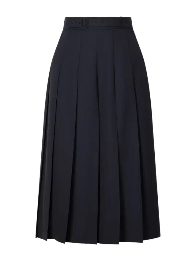 Pleated Wool And Mohair-blend Midi Skirt