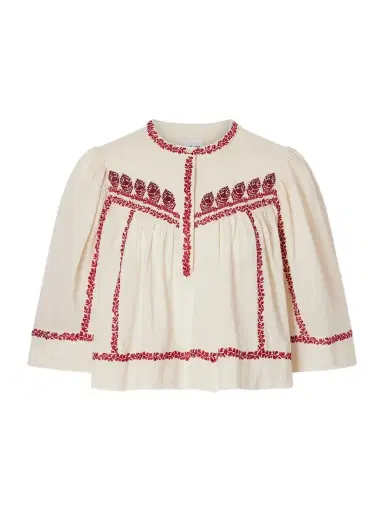 Marant Étoile Juline Embroidered Organic Cotton Shirt | Thumbnail 1 Marant Étoile Juline Embroidered Organic Cotton Shirt | Thumbnail 1