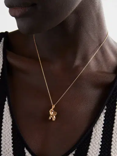 OLE LYNGGAARD COPENHAGEN Elephant 18-karat Gold Diamond Necklace | Thumbnail 2 OLE LYNGGAARD COPENHAGEN Elephant 18-karat Gold Diamond Necklace | Thumbnail 2