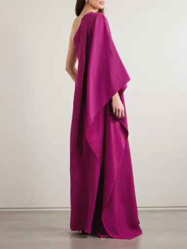 Taller Marmo Paloma Scarf-detailed One-shoulder Satin-crepe Maxi Dress | Thumbnail 3 Taller Marmo Paloma Scarf-detailed One-shoulder Satin-crepe Maxi Dress | Thumbnail 3