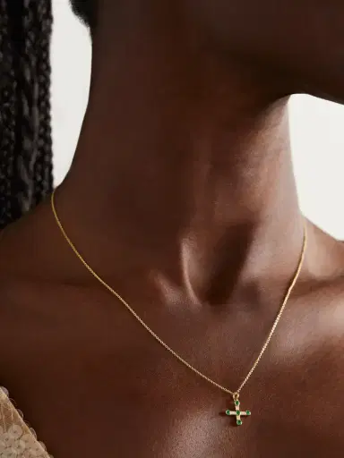 Ileana Makri Stepping Stone 18-karat Gold Emerald Necklace | Thumbnail 2