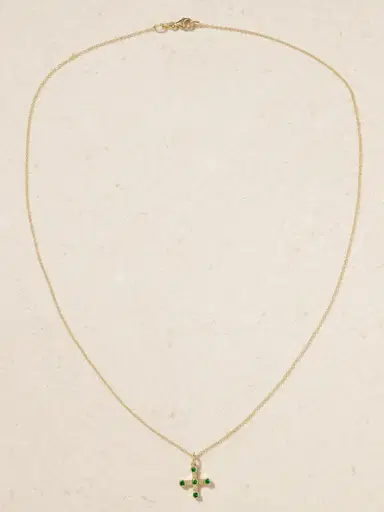 Ileana Makri Stepping Stone 18-karat Gold Emerald Necklace | Thumbnail 4