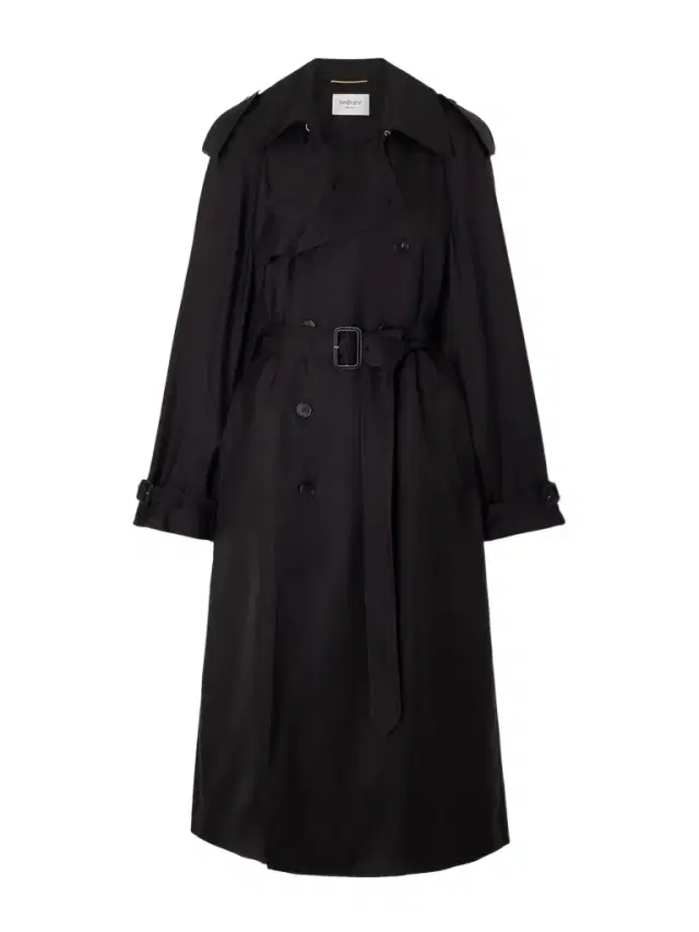 Double-breasted Belted Silk-twill Trench Coat
