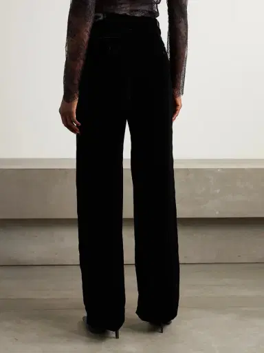 Alexander McQueen Velvet Straight-leg Pants | Thumbnail 4 Alexander McQueen Velvet Straight-leg Pants | Thumbnail 4