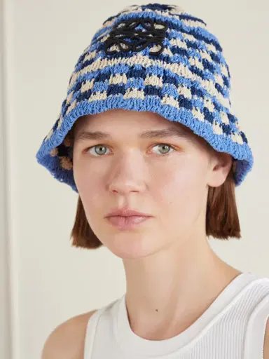 Loewe + Paula's Ibiza Anagram Appliquéd Crocheted Paper-blend Bucket Hat | Thumbnail 2 Loewe + Paula's Ibiza Anagram Appliquéd Crocheted Paper-blend Bucket Hat | Thumbnail 2
