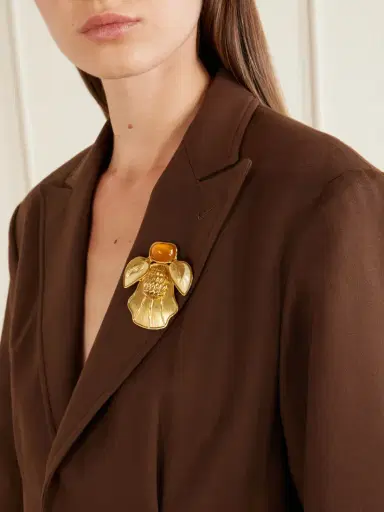 Sonia Petroff Bee Gold-plated Brooch | Thumbnail 2