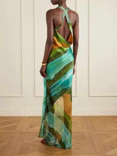Donde Esteban Magdalena Printed Silk-blend Satin Maxi Dress | Thumbnail 3 Donde Esteban Magdalena Printed Silk-blend Satin Maxi Dress | Thumbnail 3